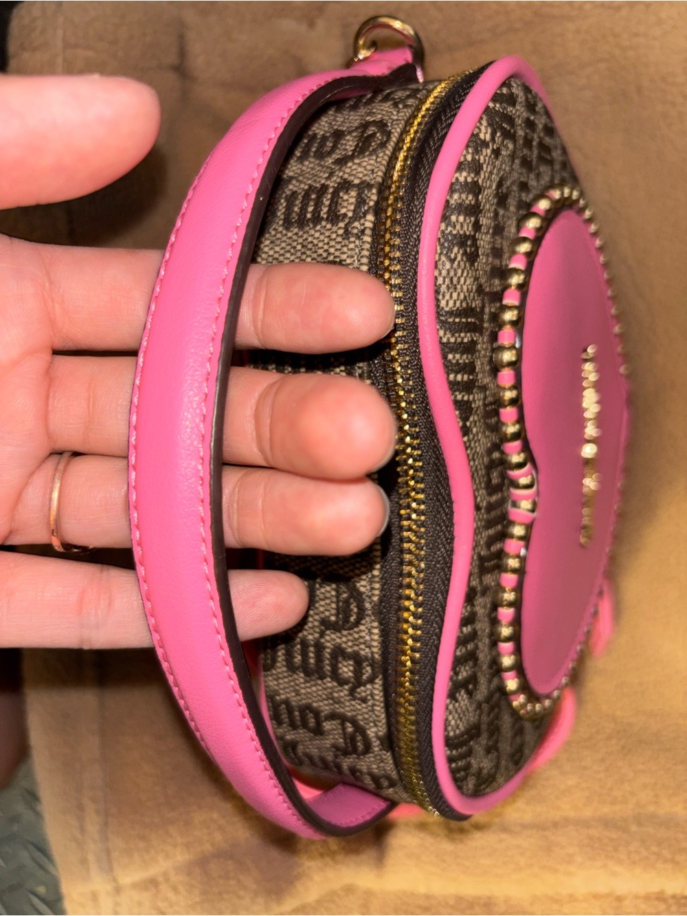 Juicy Couture Hot Pink Heart Shoulder Bag - Picture 5 of 10